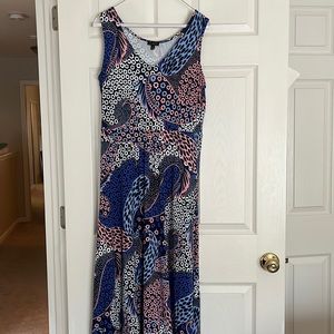 Like New Talbots blue/ pink Maxi Dress Size Medium